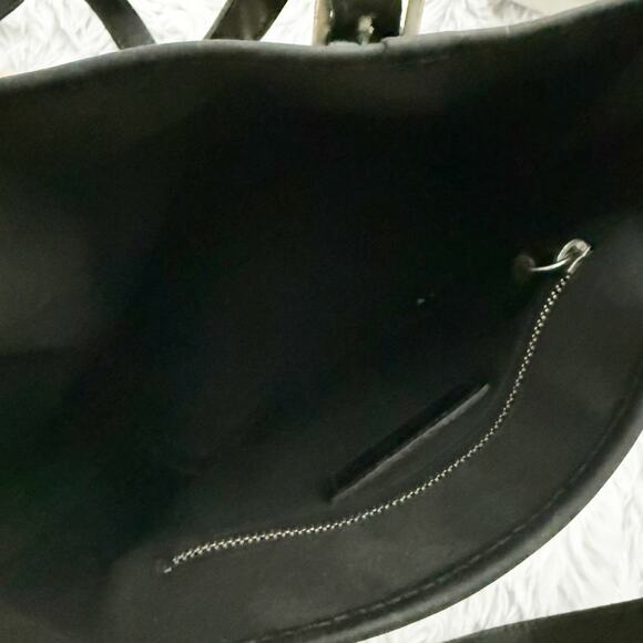 RALPH LAUREN | Classic Black Cream Beige Coated Fabric Houndstooth Bag Vintage - Picture 9 of 9